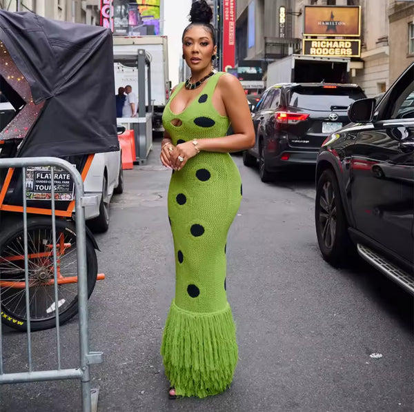 Lime Light Crochet Maxi Dress