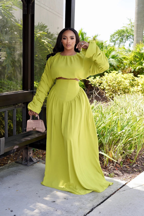 Lynx Ruched Skirt Set