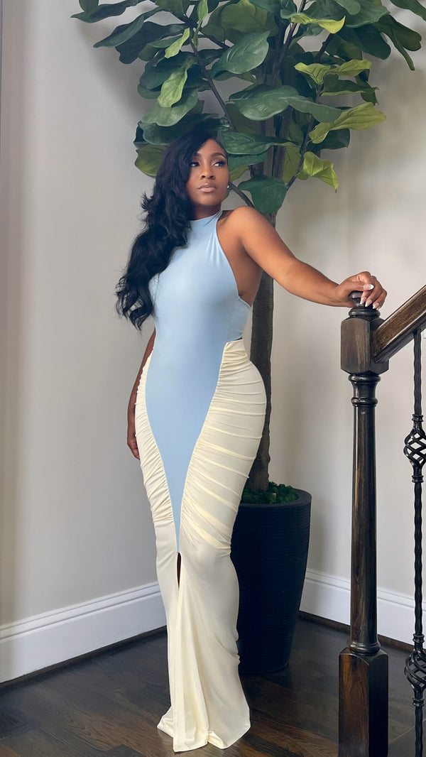 Verge Dress Blue